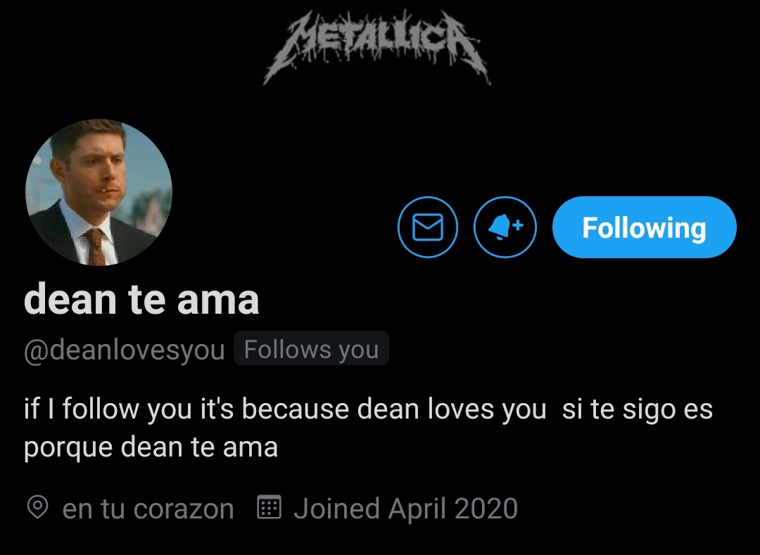 Dean loves me... I'm 🥺