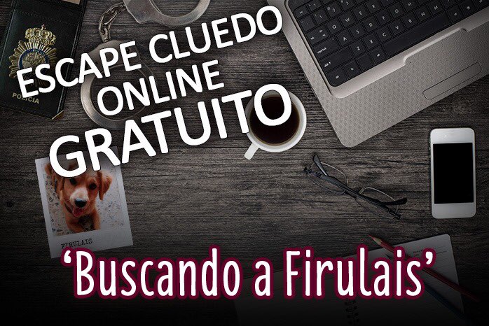 ClueHunter_Mur's tweet photo. 📢 Ya podéis disfrutar de nuestro juego online para estos días de confinamiento. Mezcla de juego de escape y cluedo: “BUSCANDO A FIRULAIS” 🔎 🐕 
Entra ya:https://t.co/h5RkaK8A4d #cluedo #gratis #escape #YoMeQuedoEnCasa https://t.co/m4mB7u3o5V