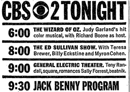 Skelton's segments were pre-taped, as were the ones that host Richard "Have Gun Will Travel" Boone and his son Peter shot on location in Apache Junction, AZ for CBS' third telecast on 11/13/60.  #TCMParty