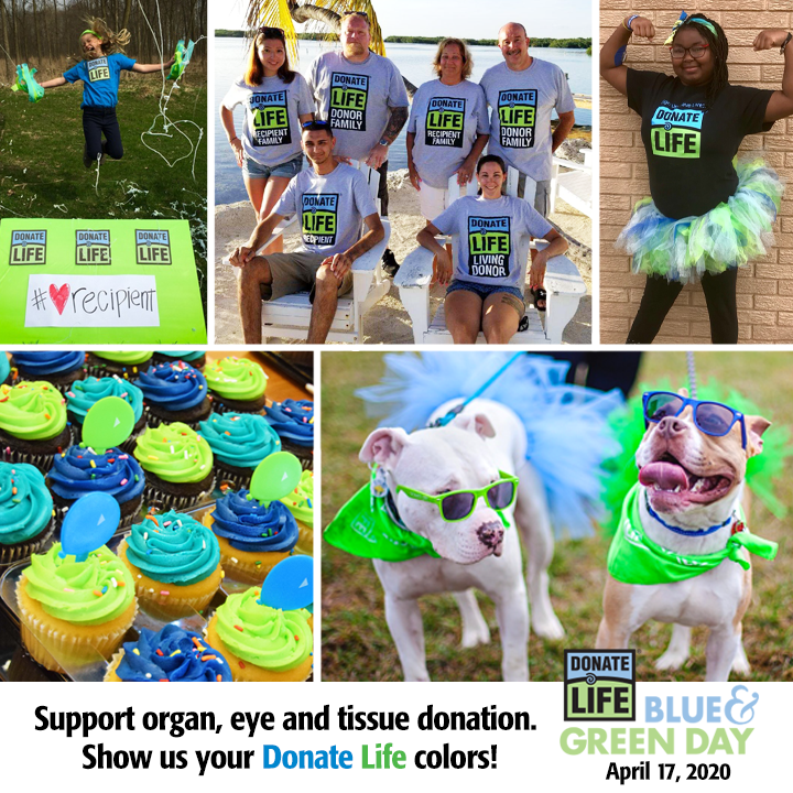 National Donate Life Blue &amp; Green Day is on Friday, April 17. We hope you are getting ready with your Donate Life blue and green colors! You can send your photos into the national photo contest at bit.ly/BGDayPhotoCont…