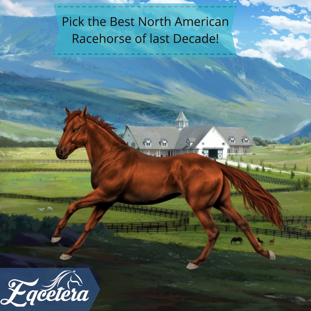 EqceteraGame's tweet photo. Who is your favorite race horse from last Decade? Vote and see who the top horse is!
https://t.co/xIRP7z7X1Q
#EqceteraGame #Equestrian #HorseBreeding #HorseCompetition #HorseGenetics #Horse #horses #HorseSim #Racehorse #Decade #Thoroughbred #OTTB #Zenyatta #CaliforniaChrome https://t.co/3C2dOkTNPs