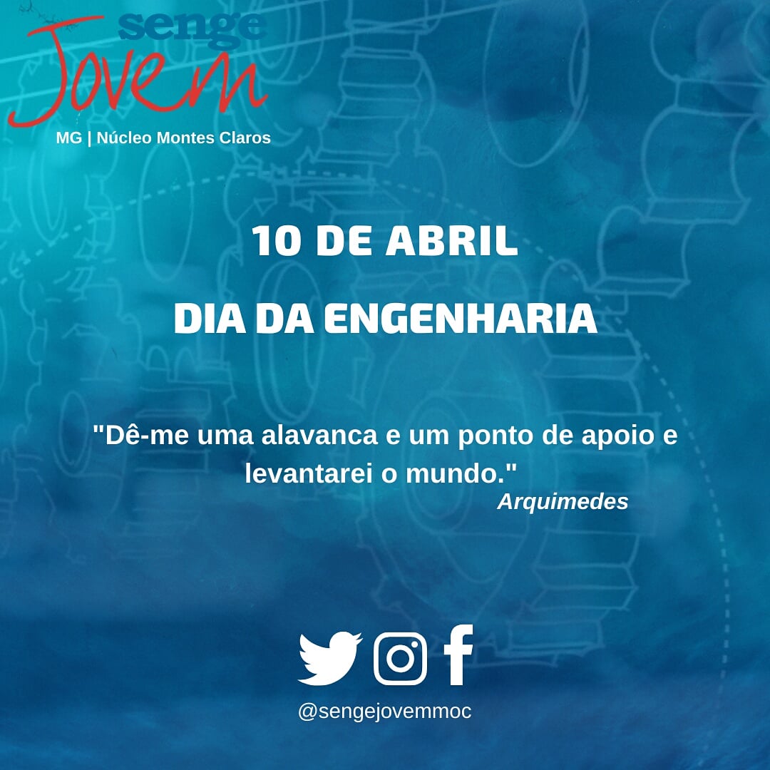 sengejovemmoc's tweet photo. O Senge Jovem Núcleo Montes Claros parabeniza a todos os profissionais e estudantes dessa área. Esses são os responsáveis pela transformação do mundo, gerando desenvolvimento e qualidade de vida.

#nenhumdireiroamenos #engenharia #Senge #Fisenge #tecnologia #engineering https://t.co/krCORjICsB
