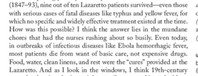 Sometimes people talk about the mortality rate of the Coronavirus as though it has a line of DNA reading "2%" or 1% and our job is to find that number.Then I remember the 90% survival rates for *Yellow Fever* that  @historyof found at the Philly Lazaretto in the 19th C.