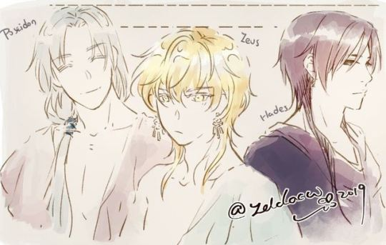 ...and some sketches :3  *P3: Zeus sulking cuz Hades always more popular than him among MYth readers XD

?Read #MYthcomic on tapas--https://t.co/YQBAwQYdK9 