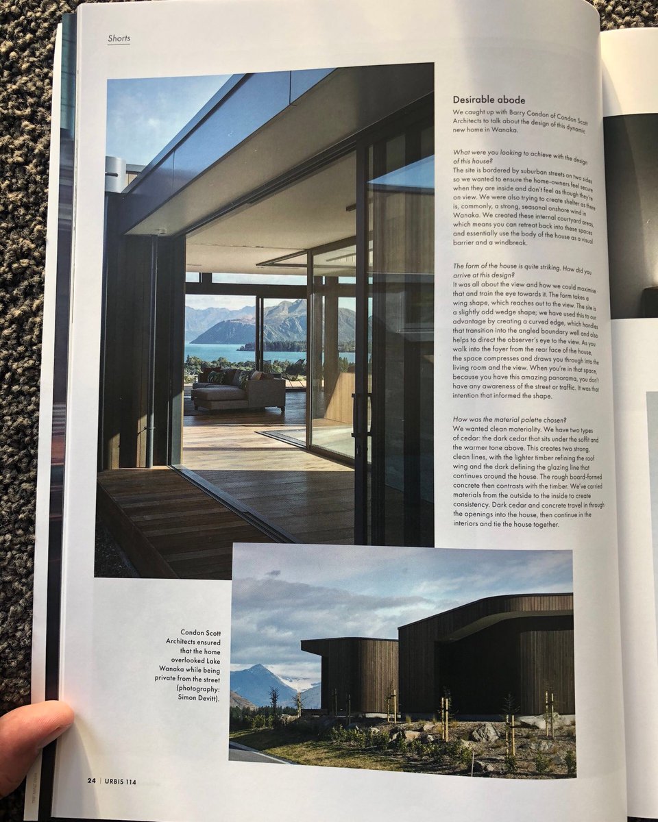 barrycondon's tweet photo. Stoked to see our Ruby Ridge House, Wanaka NZ by in the latest edition of @UrbisMagazine Huge thanks to all involved in this very special project! 
.⠀
.⠀
Photos by @DevittSimon https://t.co/ATpbfQ4qZ8