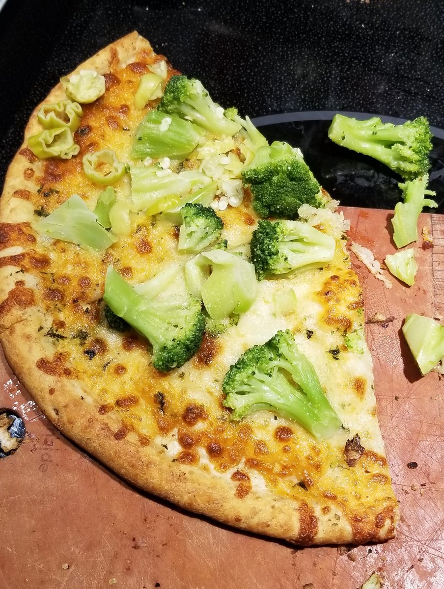 PIZZA 5. Ok first up I'm a white pizza fan. It's my go-to at my local slice place. I wanted something a little less heavy for the wife and this worked. Quite good, best cheese so far, seasoned well, crispy non-cracker crust, good base. Terrible name again but solid A rating...