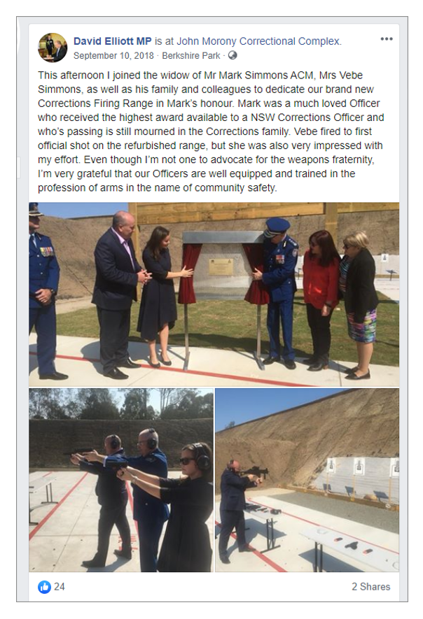 <a href="/GladysB/">Gladys Berejiklian</a> I look forward to Commissioner Fuller applying his statement of principle - 'no-one is above the law' - to Minister for Police David Elliott. As a person of principle, I'm sure you do too. Correct?