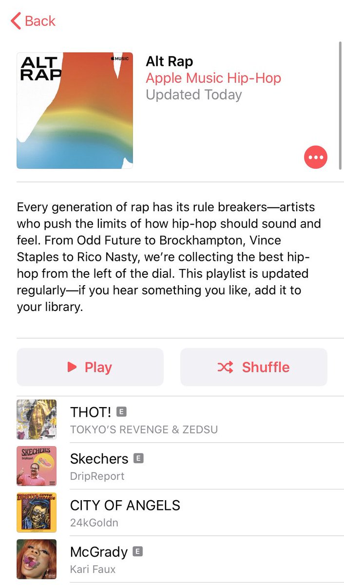 belaganasmusic's tweet photo. THANK YOU TO @AppleMusic FOR FEATURING BANG ON “ALT RAP.” ALL YOU APPLE MUSIC FOLK GO RUN AND THAT SHIT BACK <3 https://t.co/QKayAoMeOh