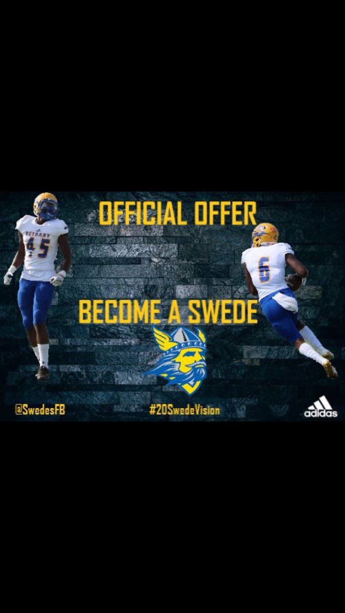 Fj_213's tweet photo. Blessed to receive an official offer from Bethany College @Coach_Peabody @SwedesFB @BethanySwedes https://t.co/hODxv3LwMy