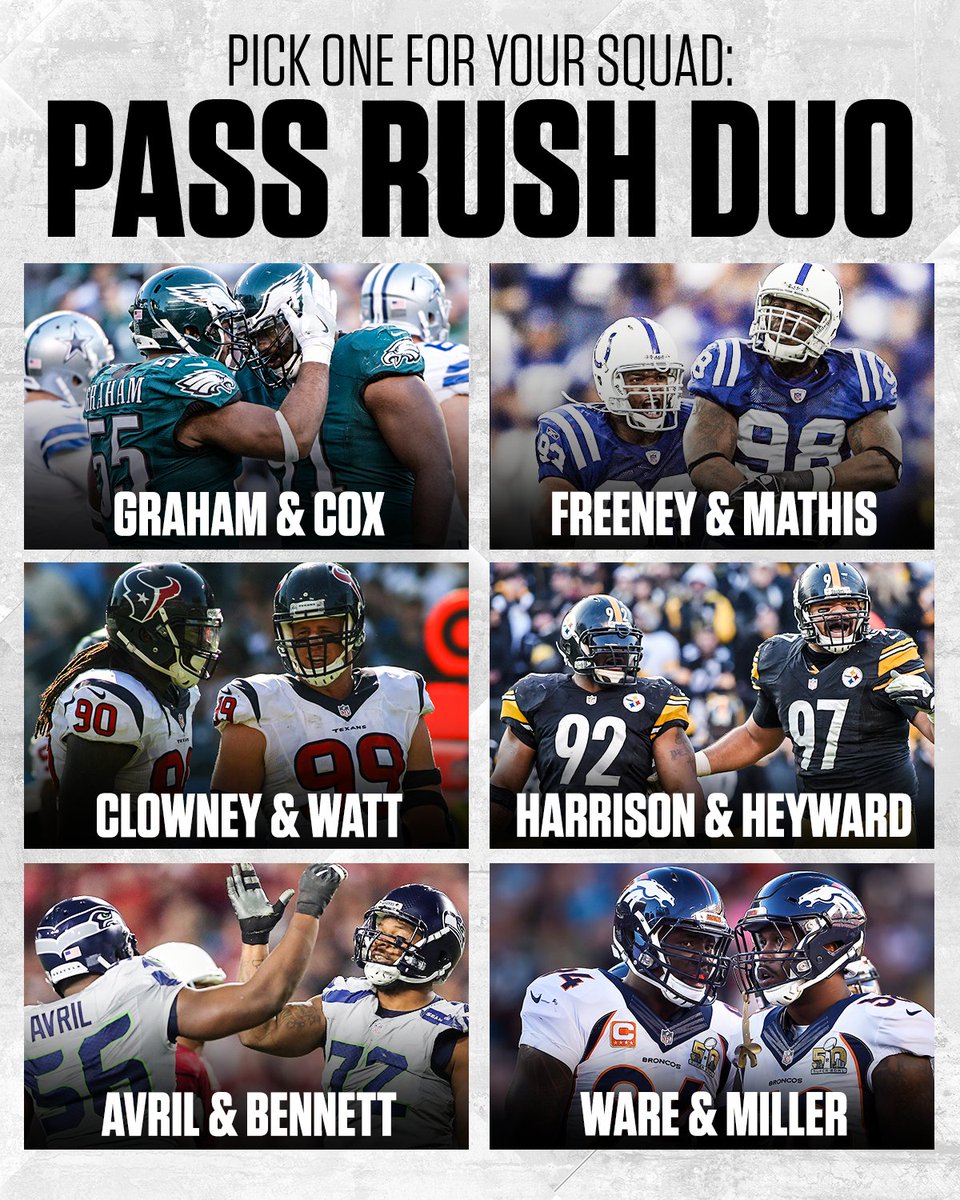 SNFonNBC's tweet photo. Double trouble 👀

Which duo would you want on your defense? https://t.co/gtZFjauROe