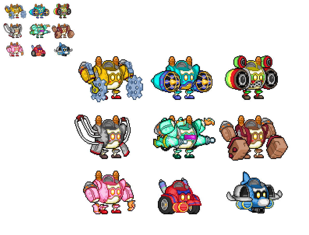 akkuma407's tweet photo. So i did this Sprites of robobot with some of the special powers, they are of the time that I was doing so many kirby Sprites, so i Just want to submit it here too
#kirby #sprite #robobot #kirbyplanetrobobot #demake #robot #pixelArt https://t.co/11wV1BaUHP