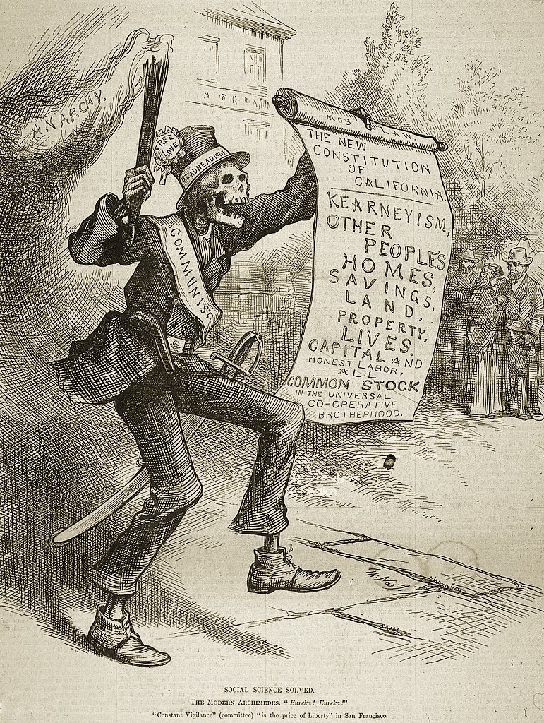 Interesting to note is that the original comic, by Thomas Nast in 1880, features him complaining about California in literally the exact same way that conservatives complain about California almost a century-and-a-half later. 