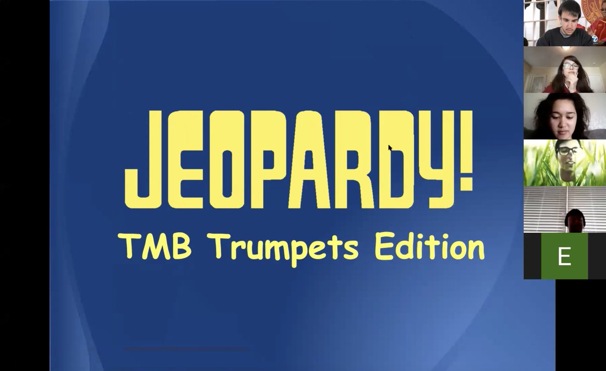 TMBTrumpets's tweet photo. Great job to our fellow Trojan, Xiaoke, who represented USC on @Jeopardy last night!!! We're also huge fans of Jeopardy - check out what we've been up to during our weekly sectionals!! #uscband #usctmb #usctrojans #igotintousc https://t.co/COKpdW7ZY3