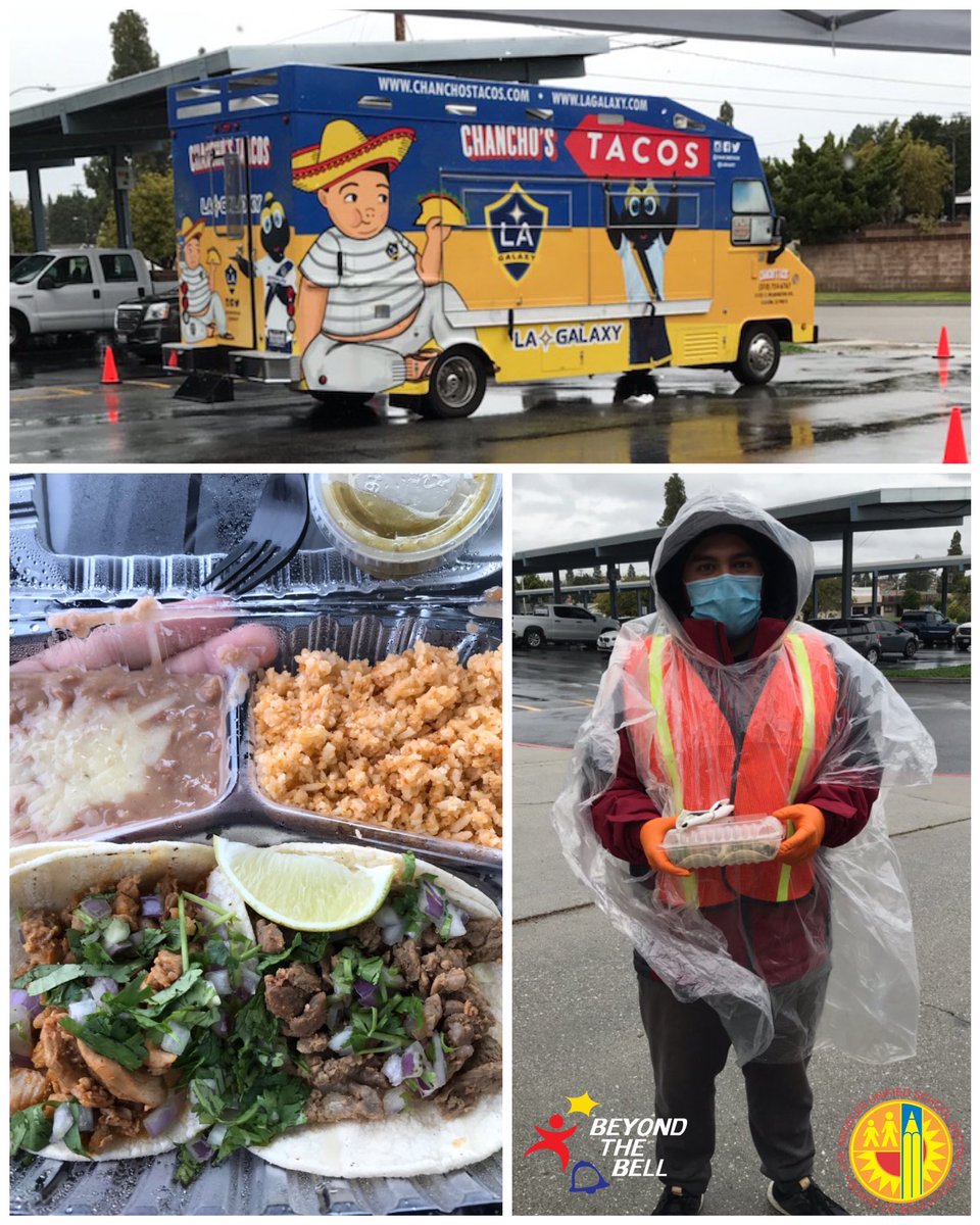 From yesterday 🌮 @lagalaxy and us (@chanchostacos ) went to @btbla Curtiss Middle School Grab &amp; Go program yo feed the amazing volunteers there 🙏🏻