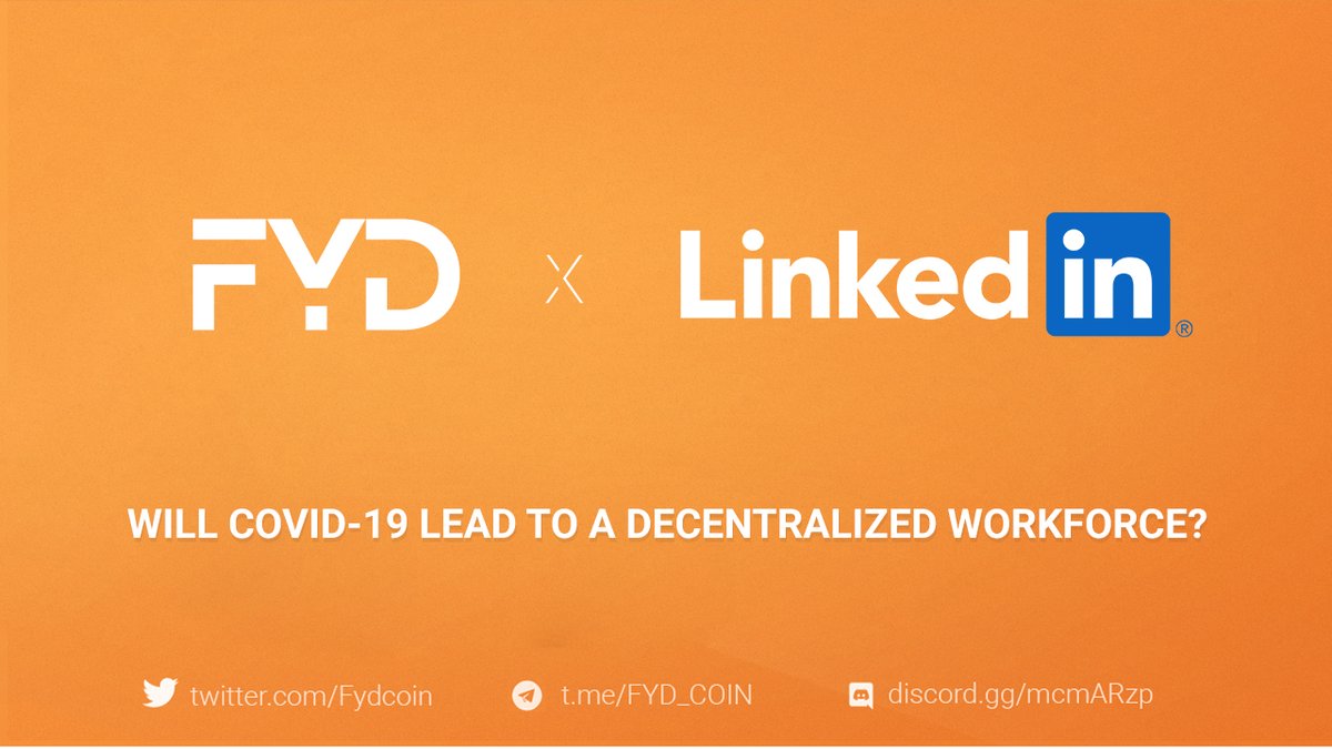 Fydcoin's tweet image. Will Covid-19 lead to a decentralized workforce? 🏠🖥️👔

Read the full article:
▶️ linkedin.com/pulse/covid-19… ◀️

#Blockchain #COVIDー19 #COVID2019 #Crypto #Bitcoin #Stayhome #work #FYD #Jobs