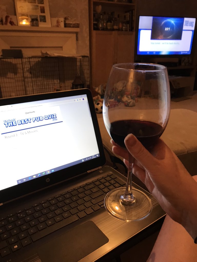 Taking part in the Quiztaztic virtually the best pub quiz ever for @SRDuchessofKent .... going well so far 9/10 in the last round!!!! Thanks to the sports mad husband!