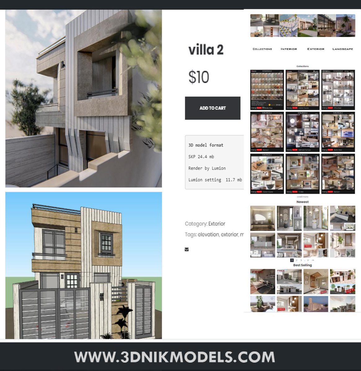sketchup / lumion - 3dnikmodels.com/exterior/ #sketchup #lumion #rendering #render #modeling #3DModel #3dmodeling #3DS #architecture #arquitectura #interior #interiordesign #exteriordesign