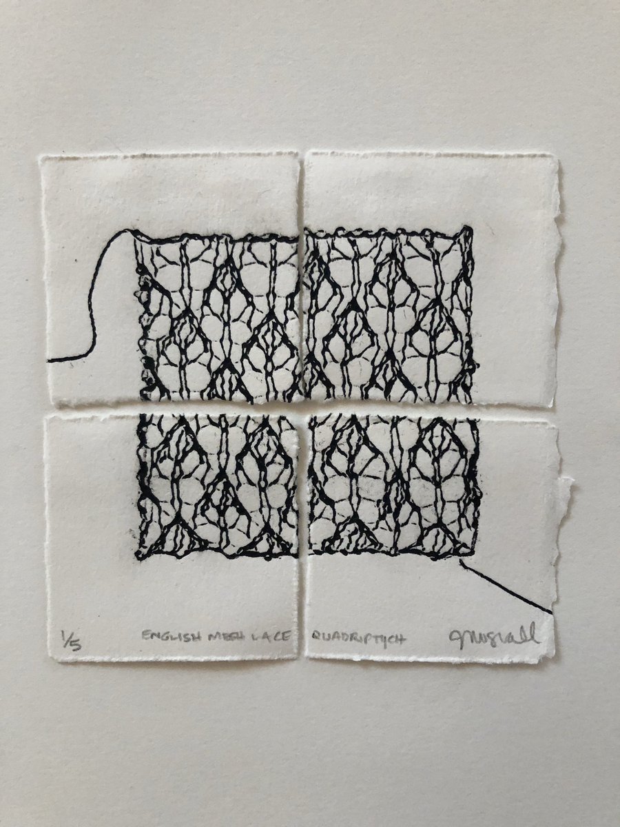 julierosvall's tweet photo. Last week for #flatfilefriday I pulled out one of my largest #knit #prints, so it only makes sense to dig out one of the smallest this week. “English Mesh Lace Quadriptych” is from a series of five prints that will be part of the @harvestgalleryns “Press”
https://t.co/ckb7PniRRi https://t.co/pm2tAdav7L