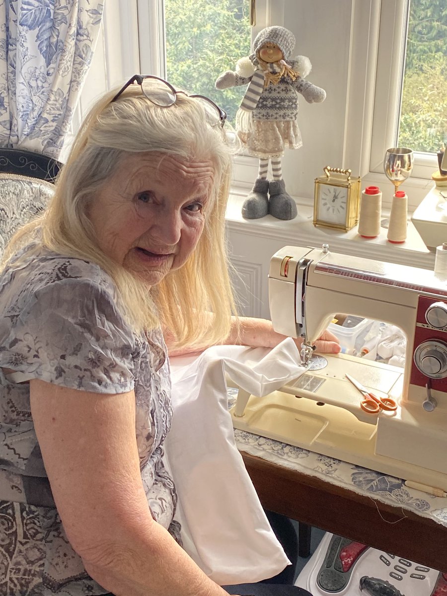 julianatkinson's tweet photo. So proud of my Mum making shoe bags for the #NHSVolunteerResponders aged 84 in June hopefully https://t.co/LS9GFRWyMC