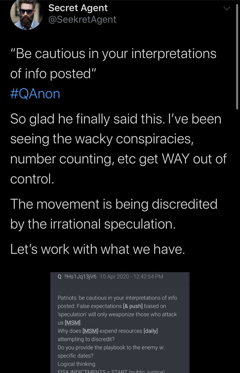 Q3932 https://twitter.com/SeekretAgent/status/1248681547827417093The credibility of our institutions [Constitutional Law that governs our Great Land [Our Republic]], and our ability to regain the trust and faith of the American people, all depends on our ability to restore [EQUAL JUSTICE UNDER THE LAW]