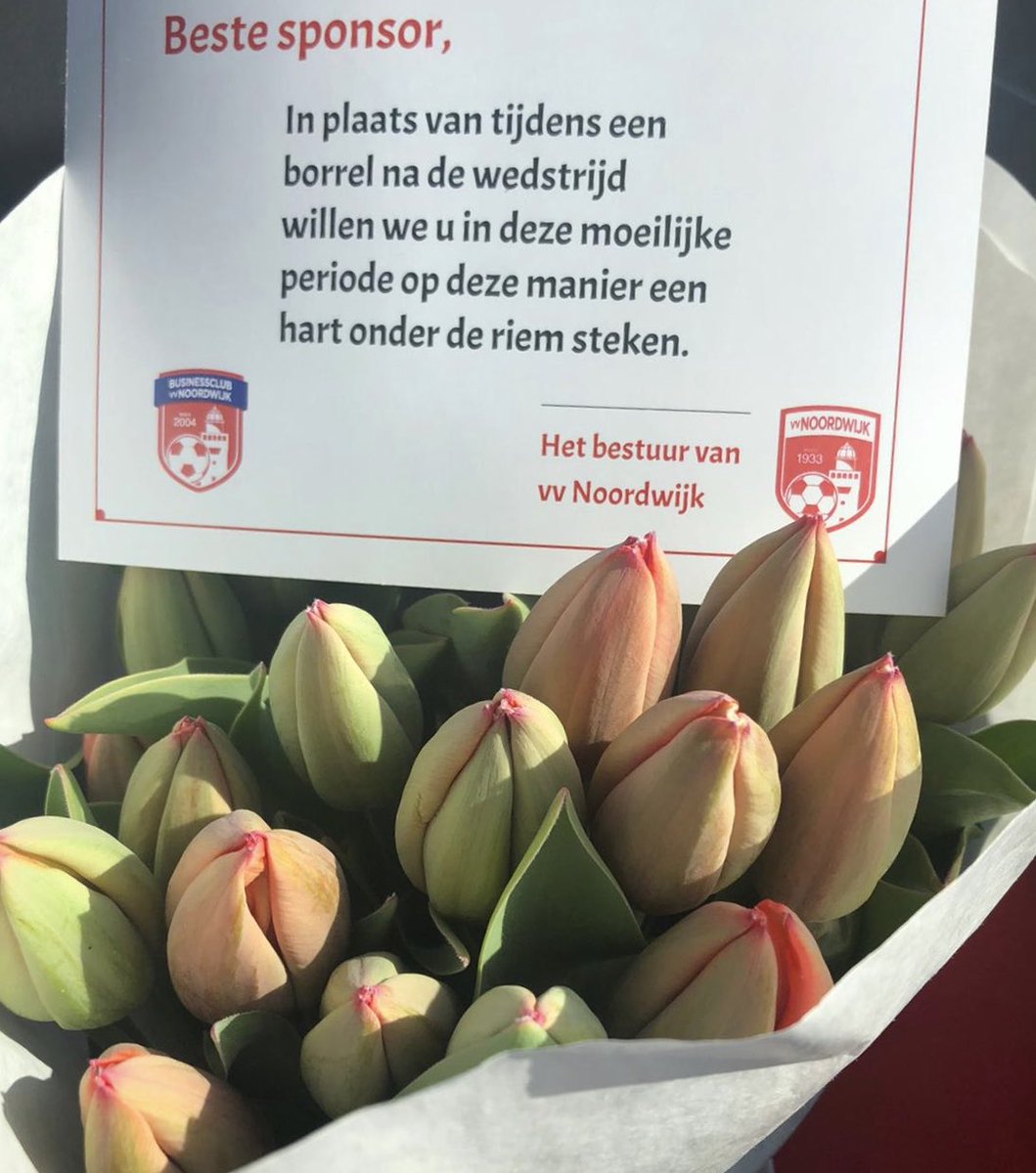 Onze Business Club houdt oog voor zijn sponsoren. Menselijk en zakelijk is het een moeilijke tijd. Met een heerlijk geurende bos tulpen voor elke sponsor wordt benadrukt dat steun en vertrouwen wordt gewaardeerd. Een ieder fijne pasen!🌷🐣🌷🐣🌷🐣🌷🐣🌷🐣🌷🐣