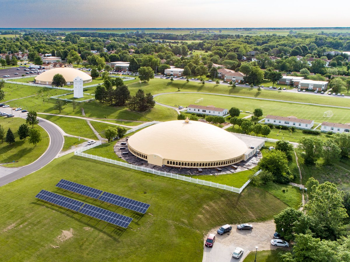 maharishiuni's tweet photo. The domes that feel like home. <3 We can't wait to come together again for meditation once the world heals from COVID-19. https://t.co/KbIUh2Ms1w