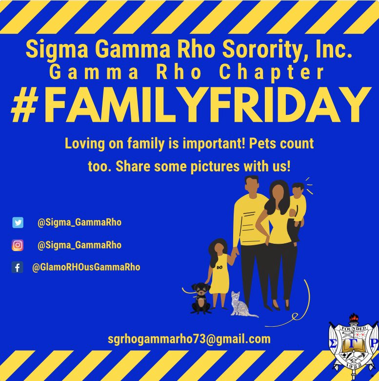 Sigma_GammaRho's tweet photo. It’s a family reunion, who we introducing... it’s #FamilyFriday and #NationalSiblingsDay! Friends and pets count too! Post a picture of the ones you love today! #GlamorousGammaRho #GPWeek #SGRhoCentral #SigmaGammaRho #CRUndergrads #ISU23 #ISU22 #ISU21 #ISU20 https://t.co/git0BvI3Fa