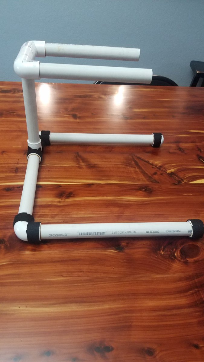 MrsPruenteCCE's tweet photo. Creating varies lessons for classes on seesaw, my husband saw me struggling to video while explaining,So he made me a "document camera" out of PVC pipe to hold my iPad as I record... worked like a charm!
#MidwayandBeyond
#CCEandBeyond
#1MidwayMath
#SeeSaw https://t.co/duO6cmE2rT