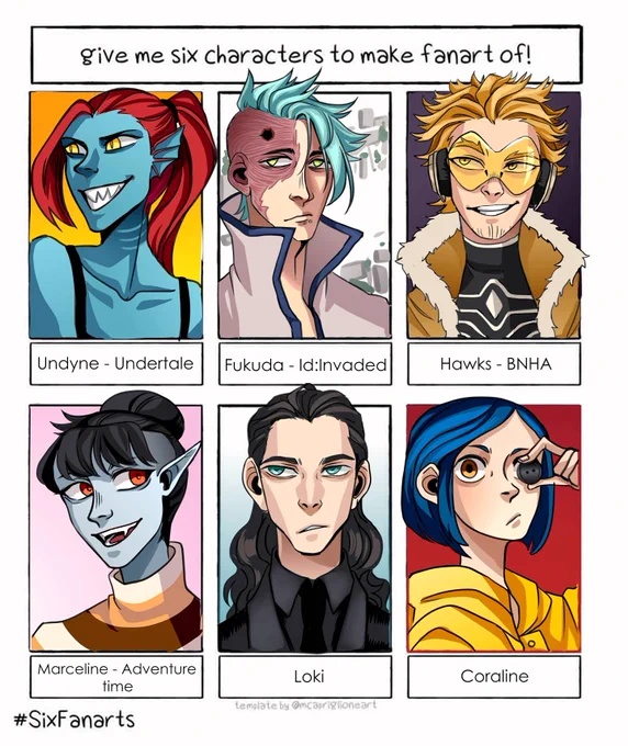 #SixFanarts
Решила поучаствовать 
#Undertale #bnha #AdventureTime 