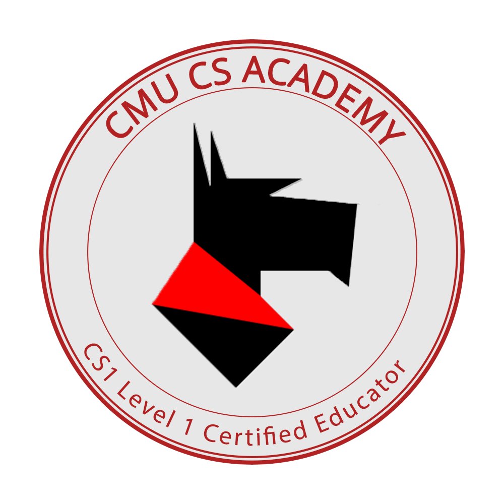 MrBrambley's tweet photo. Finished my CMU CS Academy Certified Educator course about a month ago. Quarantine would probably be a good time to finish Level 2! Who's with me? @CMU_CS_Academy @STEMgirlie @brendalyntc https://t.co/Rap1VJtbwS