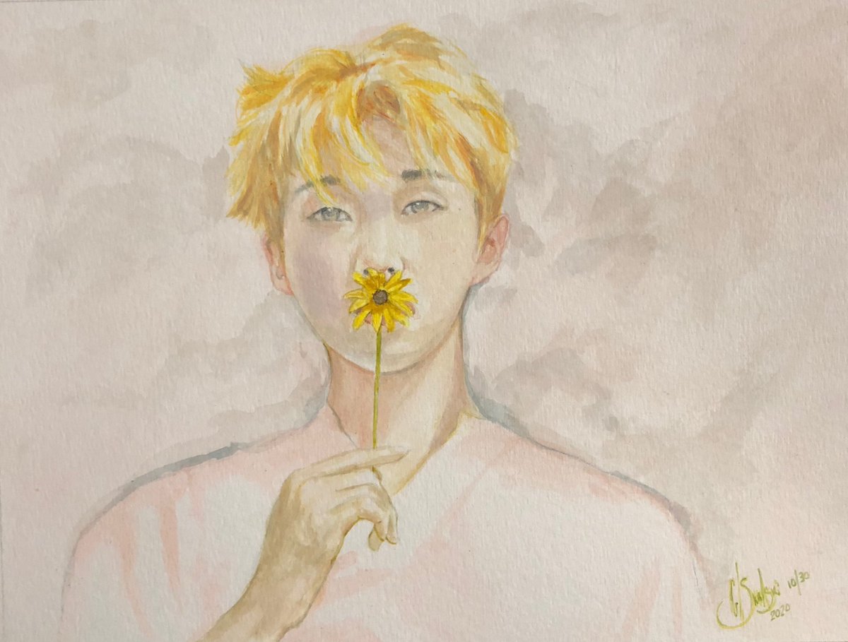 Hey Army, it’s Gordon (and RM) Whew! I made it to day 10/30 day  @BTS_twt Art challenge. Giveaway time!! Comment below with a random number 1 through 10. We will shuffle all of the 10 art pieces from the last 10 days & then assign a random number to the back of them.