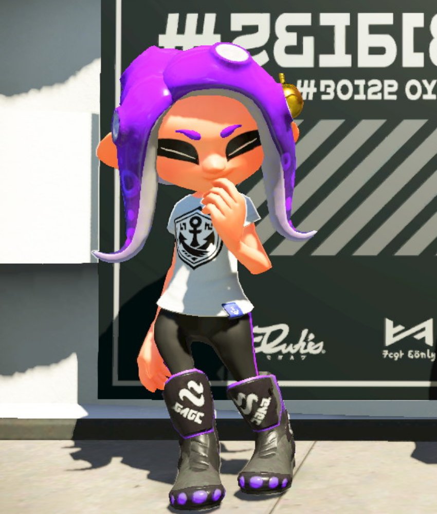 CorgiDoe's tweet photo. Remember that picture I posted an hour ago? Yeah it was for this.

Enjoy my first splatoon edit thingy
#Splatoon2 #octoling #purple #Splatoon https://t.co/mcAa3tmWmw