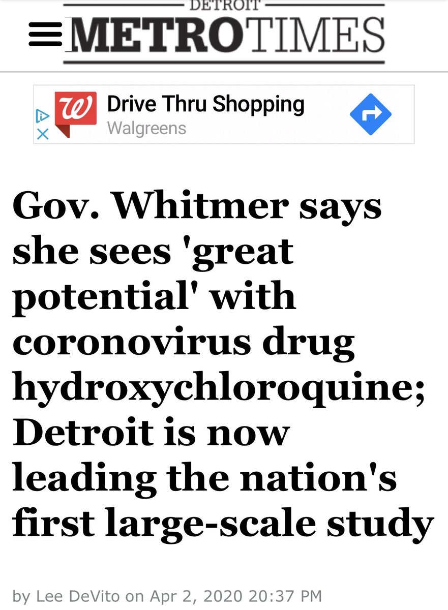 She used the executive branch to threaten investigations for any Pharamacists and Doctors prescribing  #hydroxychloroquine for  #COVIDー19, but changed her tune, after  @NYGovCuomo decided to allow NY to experiment