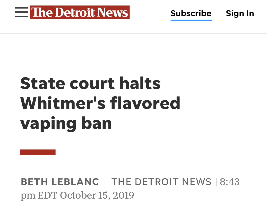 This is one of my favorite examples of  @GovWhitmer treating constituents in  #Michigan like children, but thankfully the courts interjected