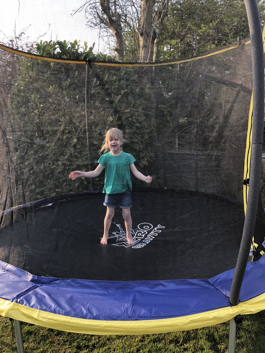 fairyclairey123's tweet photo. Smiles all round for Freya! We deserve a beer 🍺  #newtrampoline #6hourbuild #allworthit #lockdownplaytime https://t.co/HCGE8YbB6n