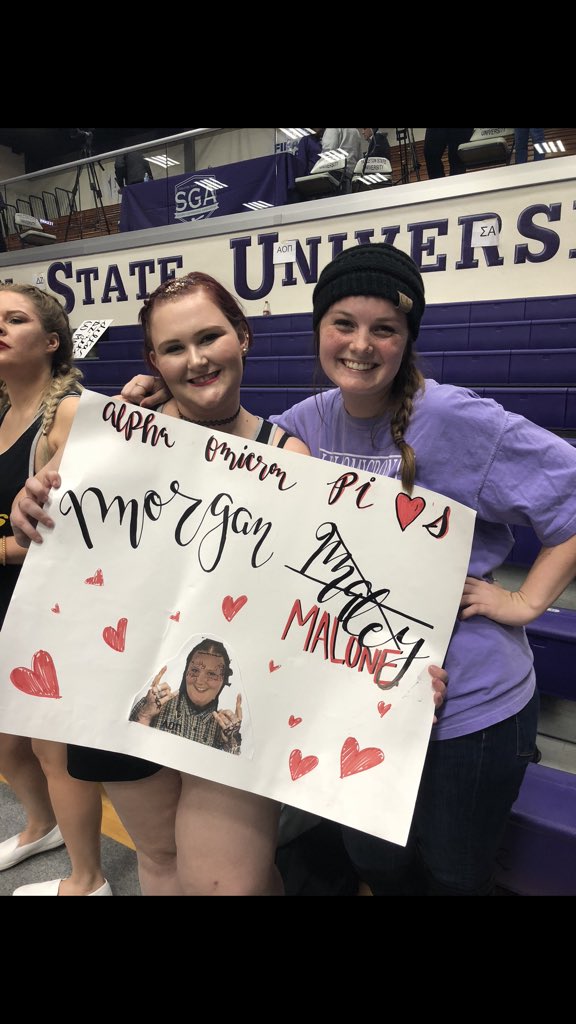 Morgantaymaley's tweet photo. My favorite memories have been getting to visit @alphaomicronpi HQ, getting to serve my chapter as VP recruitment twice, attending Convention and being able to see the new branding rolled out, and getting to be Yell Contest leader for my chapter❤️ #TarletonGreekWeek @TSUGreekLife https://t.co/ToPljKjRzH