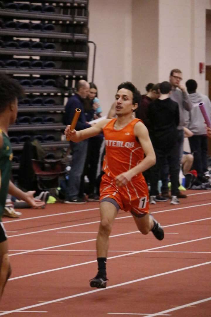 CoachDewart's tweet photo. Today’s Senior Spotlight is Miguel DeJesus(sprints/jumps). Miguel was a member of the WFL League Championship 1600m relay team. He plans to attend FLCC for Criminal Justice #waterlootf #prideinourtribe @CourtneyEd4iron @CoachMitchell81 @WaterlooIndians https://t.co/Nds5K5MA97