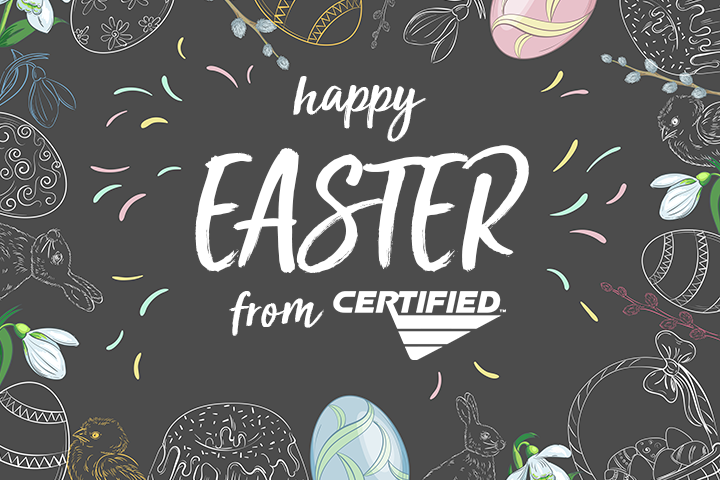 CertifiedLabs's tweet photo. Word on the street is that the Easter Bunny is an essential worker, just like the team at Certified. Certified is ready and able to supply our customers with everything they need to increase uptime, reduce parts replacement and labor costs. Happy Easter from Certified #staysafe https://t.co/xeocflJ02h