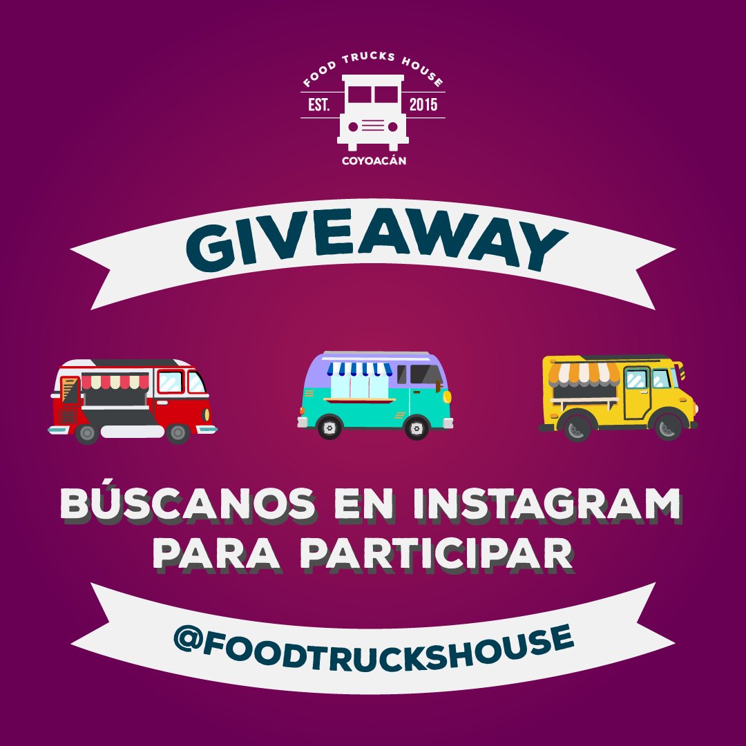 ¡Ya te extrañamos! Por eso, queremos que tengas una gran regreso al parque, regalándote 1 comida de tu camión favorito🎊🎊🎊  Busca las bases en nuestra página de instagram en @foodtruckshouse
