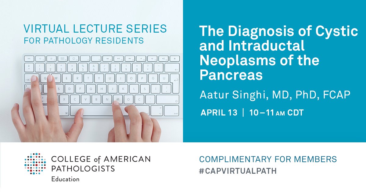 Pathologists's tweet photo. #CAPVirtualPath continues next week with @PancPathologist. Register now: https://t.co/RDLDgeh6KB. #pathologists https://t.co/4v0uKs6rJH