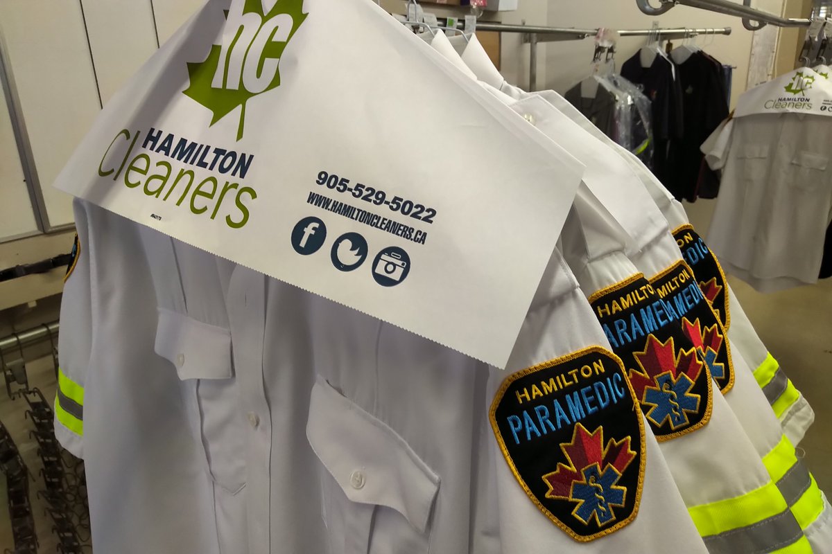 HamiltonCleaner's tweet photo. From One essential service to another – we are happy to be working today keeping you clean and #ONTHEREADY
 
#HC #HamiltonCleaners #HamOnt #coronavirus #covid19 #essentialservice #doortodoor @HamiltonPolice @HPS_Paramedics https://t.co/jxplUHW1G8