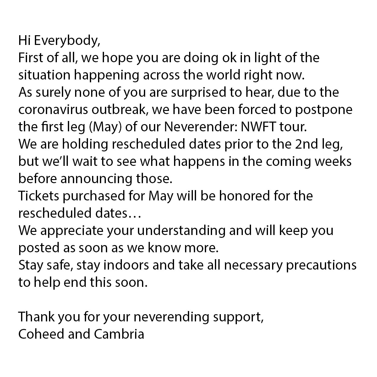 Coheed and Cambria tweet media