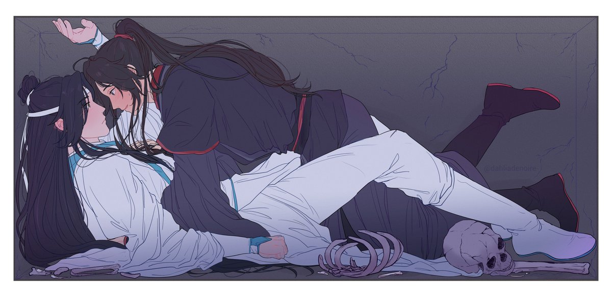 dahliadenoire's tweet image. stuck ⚰️👀💦 #魔道祖师 #忘羨 #MDZS