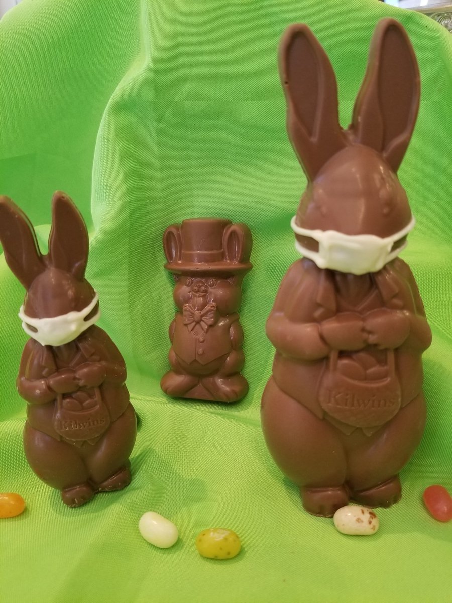 Pick up a masked bunny for Easter or PB Bunny.  Open 9am - 7pm today &amp; tomorrow.