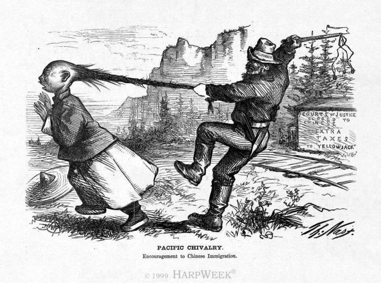 ( #CW even more hella blatant racism)...Well, Thomas Nast was *usually* supportive of freed black slaves, anyway....And uh. He really, really, REALLY did not like the Chinese. Like. Wow, dude. Also he may have invented vore. 