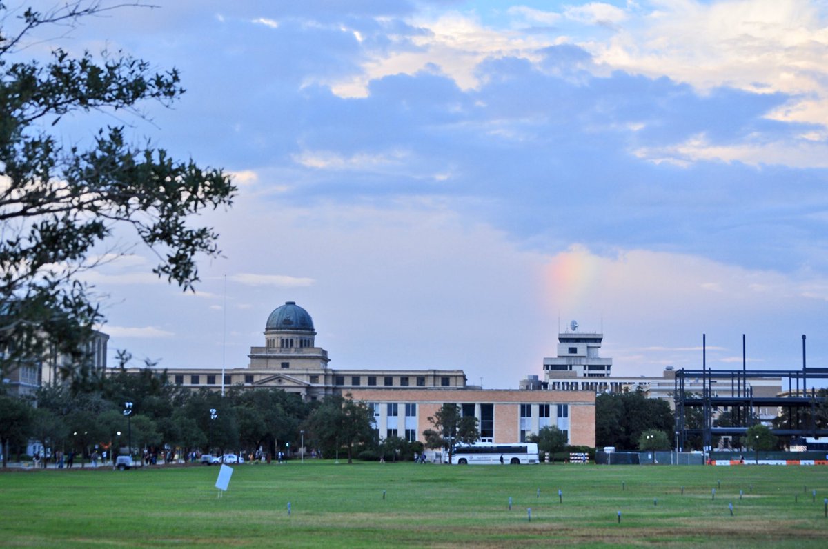 I joined the TAMU Photoclub and our first contest was TAMU themed. So here are some of the photos I took. This was post September storm as well, so the rainbow was a great touch.