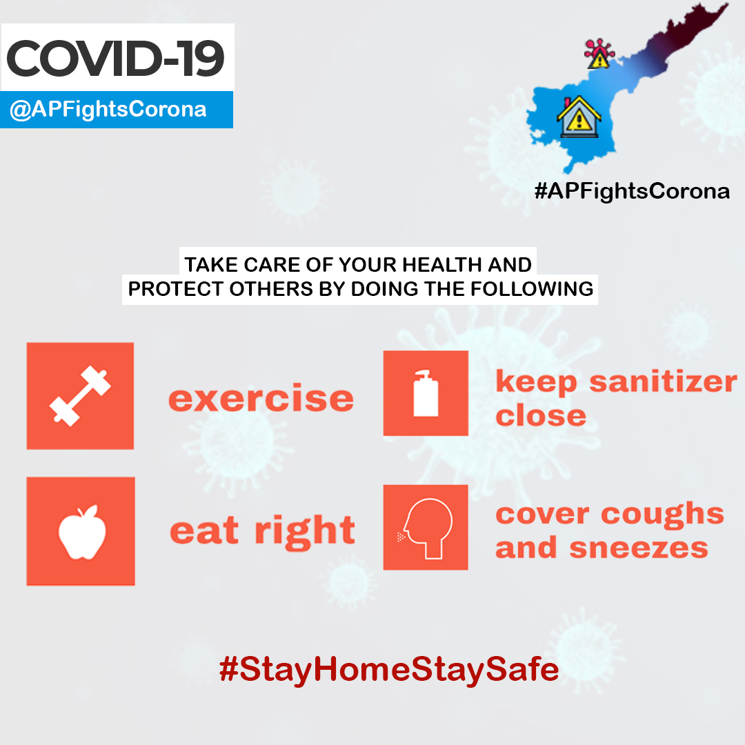 ApFightsCorona's tweet photo. #StayHomeStaySafe - Take care of your health and protect others by doing the following. We shall overcome! #COVIDー19 #APFightsCoronaVirus https://t.co/JNJ0BZxPne