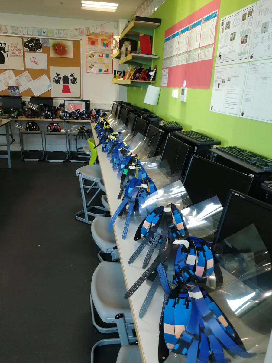 Well done to the DT team at YBB. This week they have produced 519 face shields for the NHS.