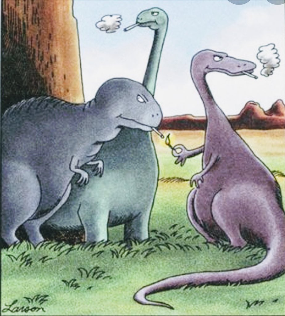 erickkhan's tweet photo. the gang and I 80 million years ago https://t.co/e7SvESaGGm