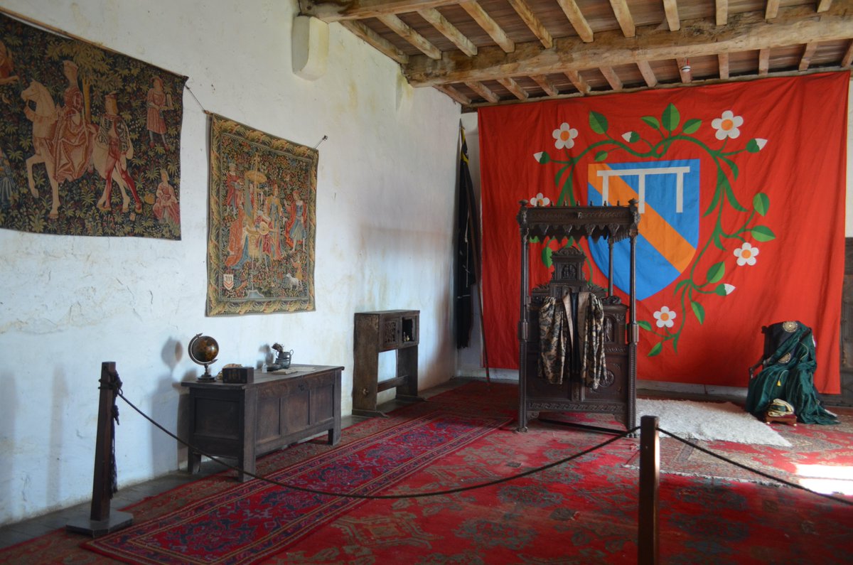 This is the bedchamber given to Mary, Queen of Scots. It's on the floor above of the Solar, and has the same amazing views. The bed in the room is later, but apparently haunted!   #boltoncastle